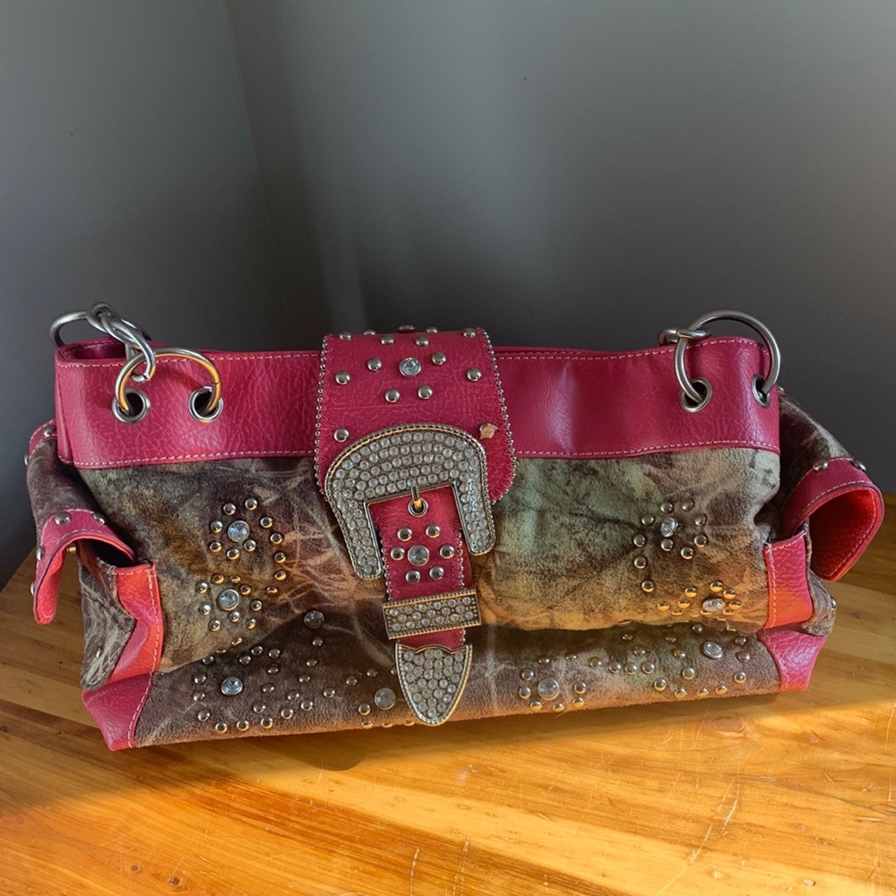 Pink Camo Western Purse